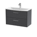 800mm Wall Hung 2 Drawer Vanity & Basin 4 Hudson Reed