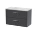 800mm Wall Hung 2 Drawer Vanity & Laminate Top Hudson Reed