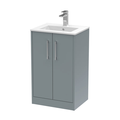 500mm Floor Standing 2 Door Vanity & Basin 2 Hudson Reed