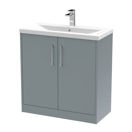 800mm Floor Standing 2 Door Vanity & Basin 1 Hudson Reed
