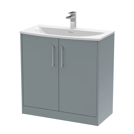 800mm Floor Standing 2 Door Vanity & Basin 4 Hudson Reed