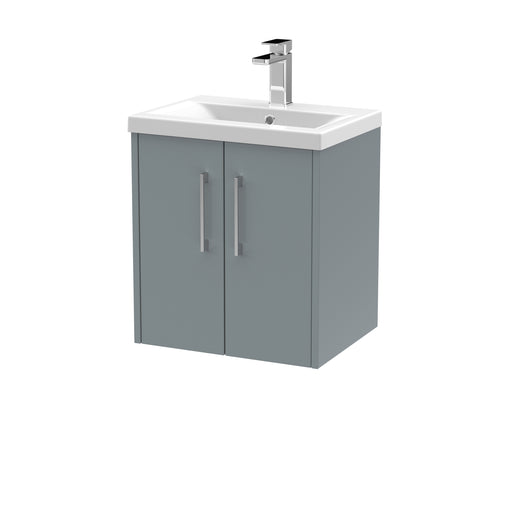 500mm Wall Hung 2 Door Vanity & Basin 1 Hudson Reed