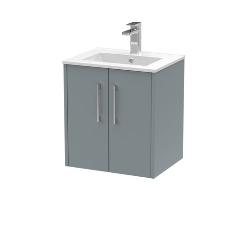 500mm Wall Hung 2 Door Vanity & Basin 2 Hudson Reed