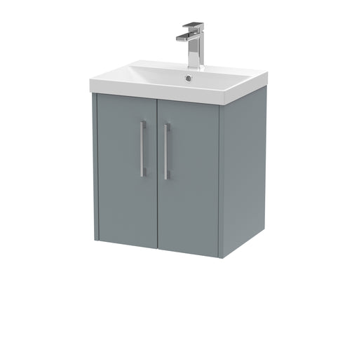 500mm Wall Hung 2 Door Vanity & Basin 3 Hudson Reed