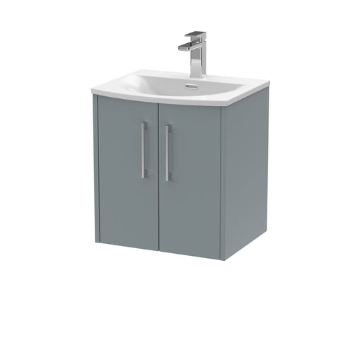 500mm Wall Hung 2 Door Vanity & Basin 4 Hudson Reed