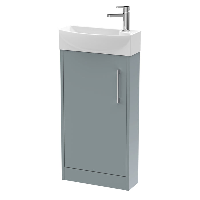 440mm Floor Standing 1 Door Unit & 1TH Basin LH Hudson Reed