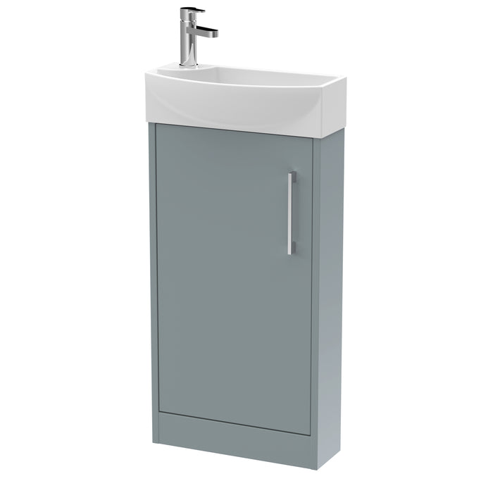 440mm Floor Standing 1 Door Unit & 1TH Basin RH Hudson Reed