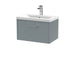600mm Wall Hung Single Drawer Vanity & Basin 1 Hudson Reed