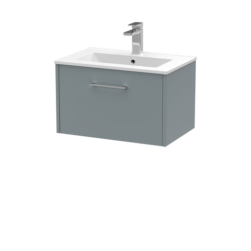 600mm Wall Hung Single Drawer Vanity & Basin 2 Hudson Reed