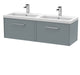 1200mm Wall Hung 2 Drawer Vanity & Double Basin Hudson Reed