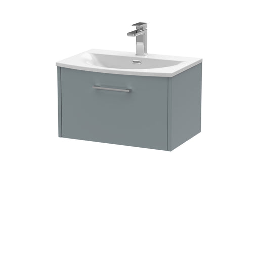 600mm Wall Hung Single Drawer Vanity & Basin 4 Hudson Reed