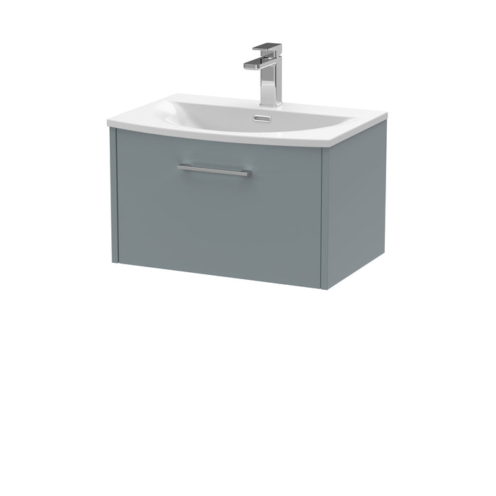 600mm Wall Hung Single Drawer Vanity & Basin 4 Hudson Reed
