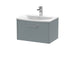 600mm Wall Hung Single Drawer Vanity & Basin 4 Hudson Reed