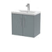 600mm Wall Hung 2 Door Vanity & Basin 1 Hudson Reed