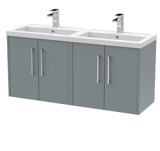 1200mm Wall Hung 4 Door Vanity & Double Basin Hudson Reed