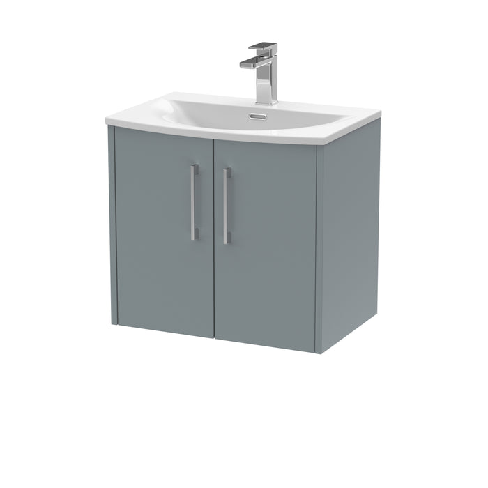 600mm Wall Hung 2 Door Vanity & Basin 4 Hudson Reed