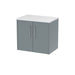 600mm Wall Hung 2 Door Vanity & Laminate Top Hudson Reed