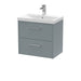600mm Wall Hung 2 Drawer Vanity & Basin 3 Hudson Reed