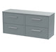 1200mm Wall Hung 4 Drawer Vanity & Worktop Hudson Reed