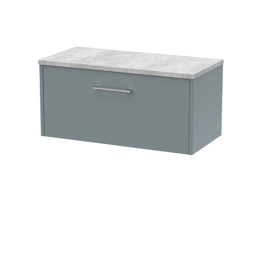 800mm Wall Hung Single Drawer Vanity & Laminate Top Hudson Reed