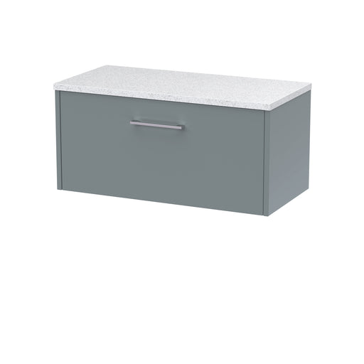 800mm Wall Hung Single Drawer Vanity & Laminate Top Hudson Reed