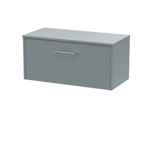 800mm Wall Hung Single Drawer Vanity & Worktop Hudson Reed