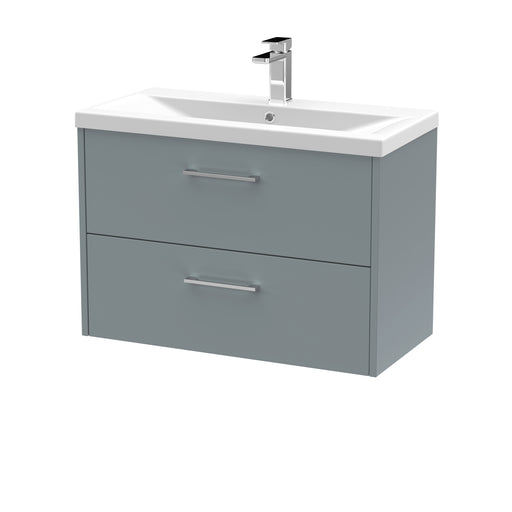 800mm Wall Hung 2 Drawer Vanity & Basin 1 Hudson Reed