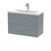 800mm Wall Hung 2 Drawer Vanity & Basin 1 Hudson Reed
