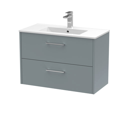 800mm Wall Hung 2 Drawer Vanity & Basin 2 Hudson Reed