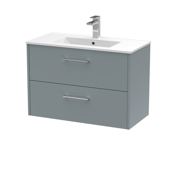800mm Wall Hung 2 Drawer Vanity & Basin 2 Hudson Reed