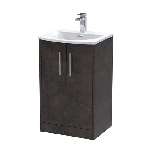 500mm Floor Standing 2 Door Vanity & Basin 4 Hudson Reed