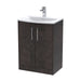 600mm Floor Standing 2 Door Vanity & Basin 4 Hudson Reed