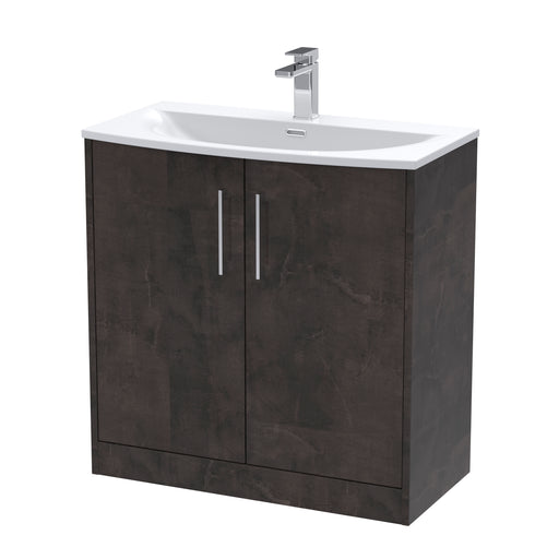 800mm Floor Standing 2 Door Vanity & Basin 4 Hudson Reed