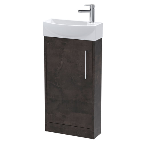 440mm Floor Standing 1 Door Unit & 1TH Basin LH Hudson Reed