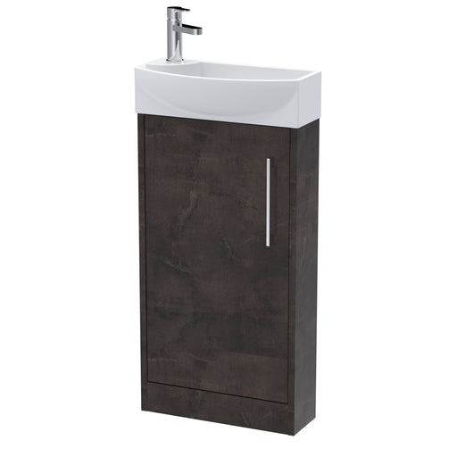 440mm Floor Standing 1 Door Unit & 1TH Basin RH Hudson Reed