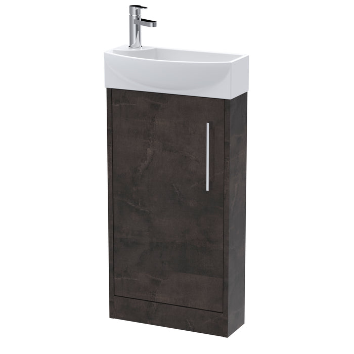 440mm Floor Standing 1 Door Unit & 1TH Basin RH Hudson Reed