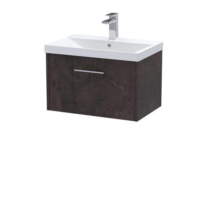 600mm Wall Hung 1 Drawer Vanity & Basin 3 Hudson Reed