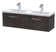 1200mm Wall Hung 2 Drawer Vanity & Double Basin Hudson Reed