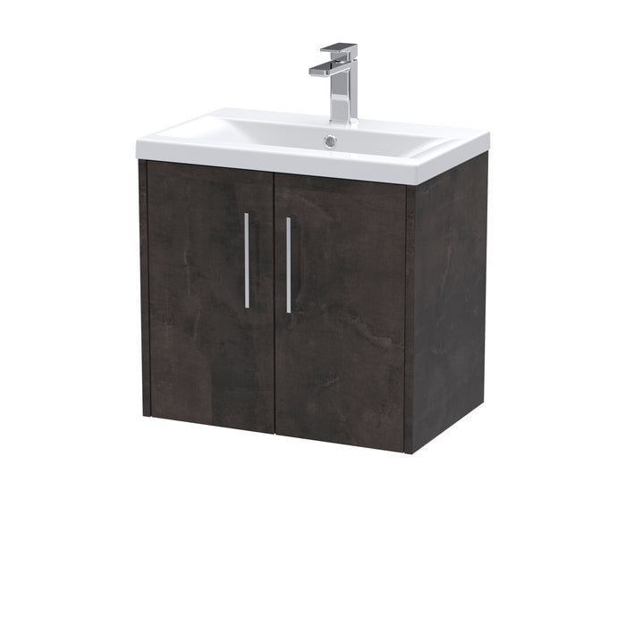 600mm Wall Hung 2 Door Vanity & Basin 1 Hudson Reed