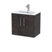 600mm Wall Hung 2 Door Vanity & Basin 2 Hudson Reed