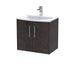 600mm Wall Hung 2 Door Vanity & Basin 4 Hudson Reed