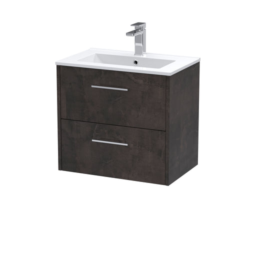 600mm Wall Hung 2 Drawer Vanity & Basin 2 Hudson Reed