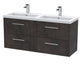 1200mm Wall Hung 4 Drawer Vanity & Double Basin Hudson Reed