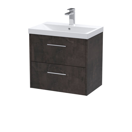 600mm Wall Hung 2 Drawer Vanity & Basin 3 Hudson Reed
