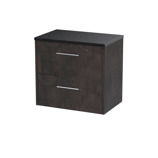 600mm Wall Hung 2 Drawer Vanity & Worktop Hudson Reed