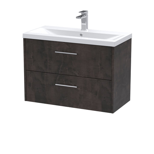 800mm Wall Hung 2 Drawer Vanity & Basin 1 Hudson Reed