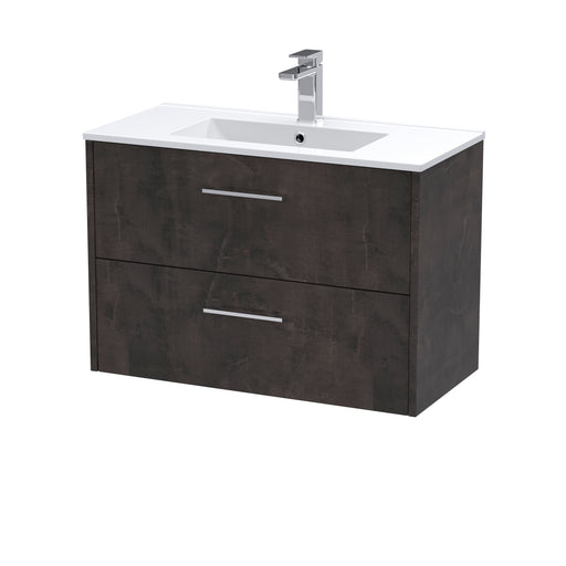 800mm Wall Hung 2 Drawer Vanity & Basin 2 Hudson Reed