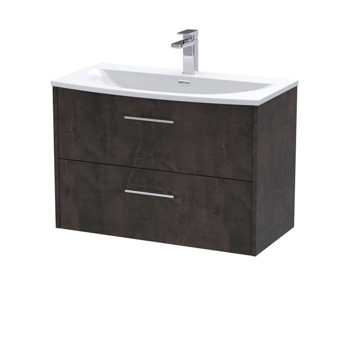 800mm Wall Hung 2 Drawer Vanity & Basin 4 Hudson Reed