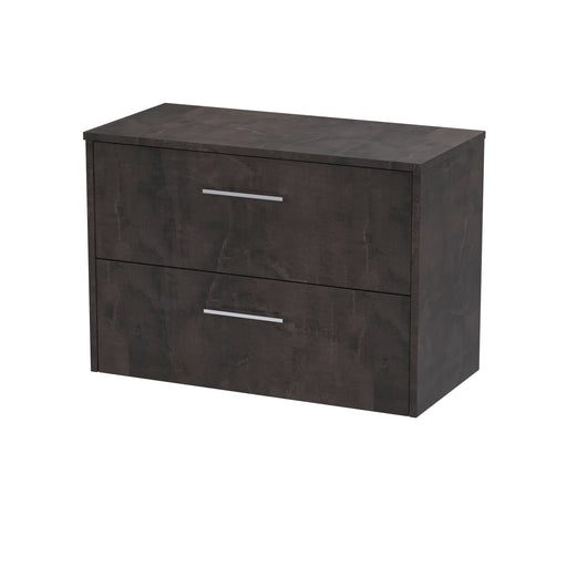 800mm Wall Hung 2 Drawer Vanity & Worktop Hudson Reed