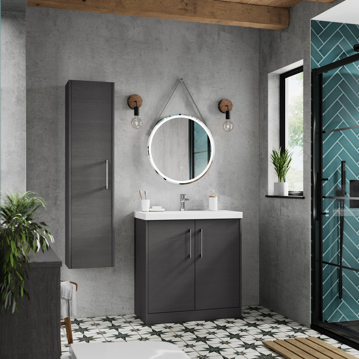 500mm Floor Standing 2 Door Vanity & Basin 3 Hudson Reed